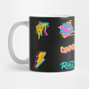 Retro 90s Neon Sticker Sheet (7pcs) Mug